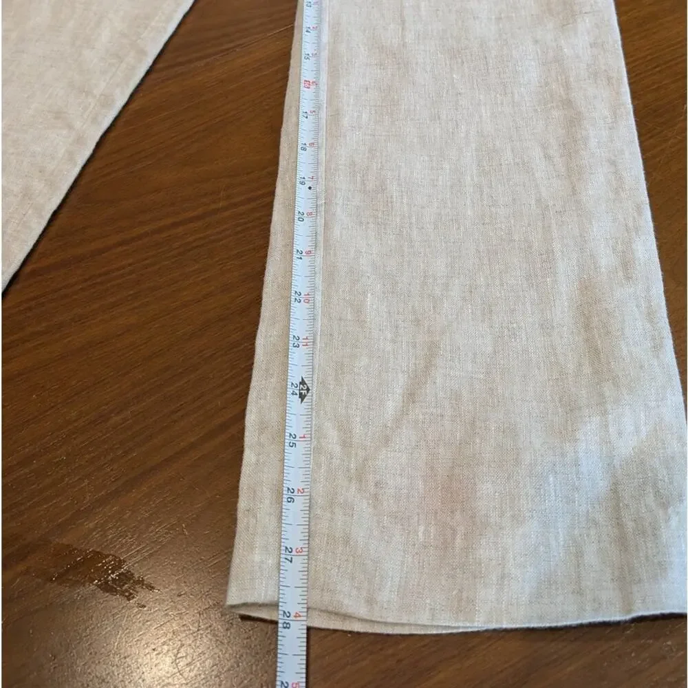 Reformation Freddie High-Rise Straight-Leg Natural 100% Linen Pants, size 2